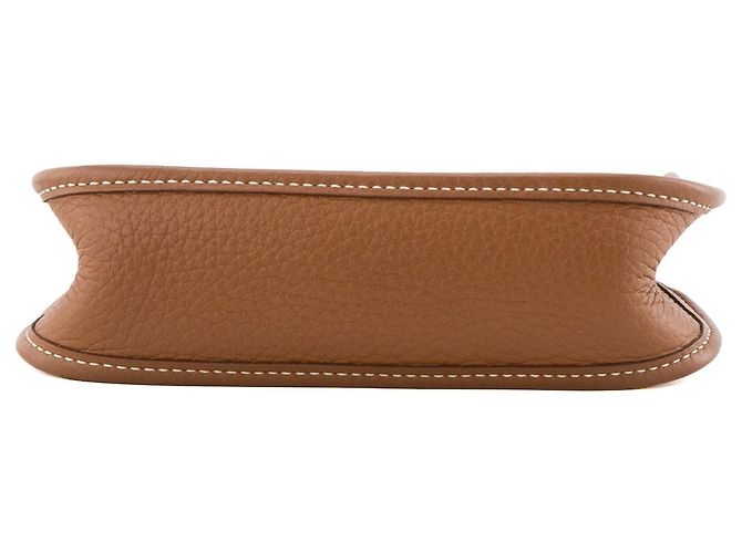 HERMÈS - Sac à bandoulière Evelyne 16 Hermès en cuir clémence marron gold - vue 4