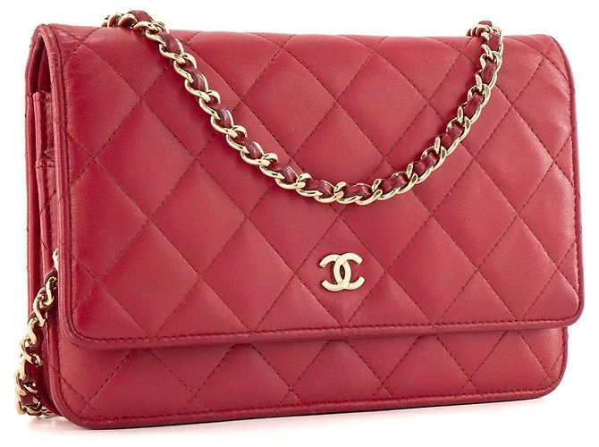 CHANEL - Borsa a tracolla Wallet on Chain Classic/Timeless Chanel in pelle liscia rosa - vista 2
