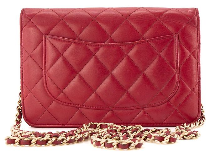 CHANEL - Borsa a tracolla Wallet on Chain Classic/Timeless Chanel in pelle liscia rosa - vista 3
