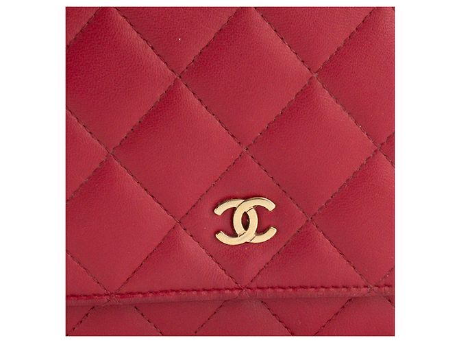 CHANEL - Borsa a tracolla Wallet on Chain Classic/Timeless Chanel in pelle liscia rosa - vista 5