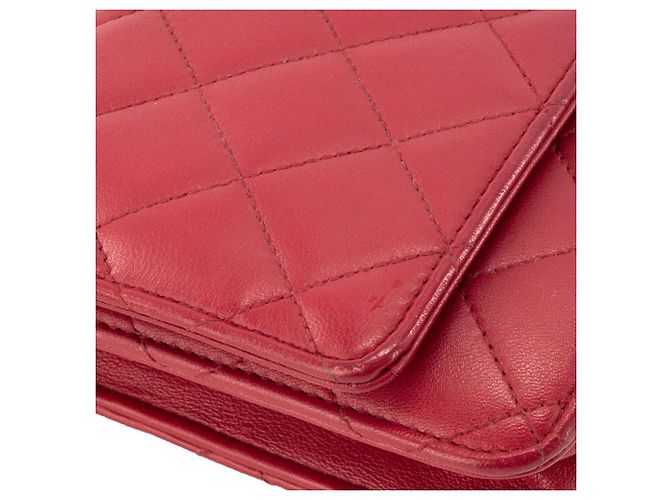 CHANEL - Borsa a tracolla Wallet on Chain Classic/Timeless Chanel in pelle liscia rosa - vista 6