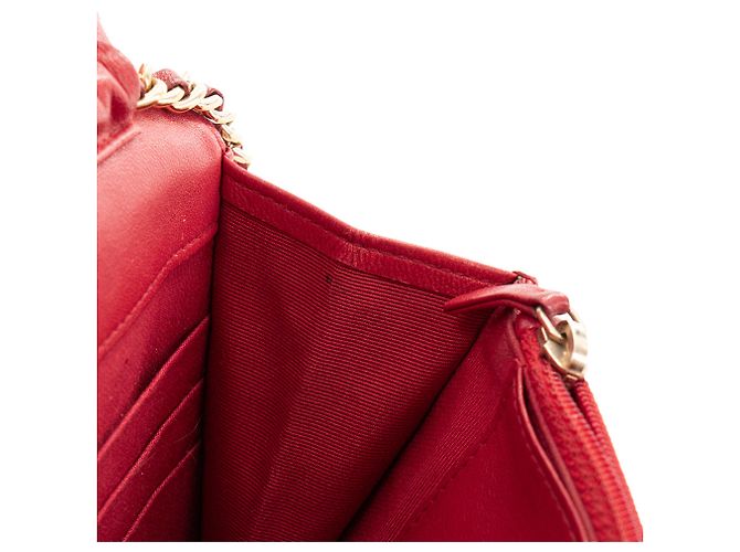 CHANEL - Borsa a tracolla Wallet on Chain Classic/Timeless Chanel in pelle liscia rosa - vista 7