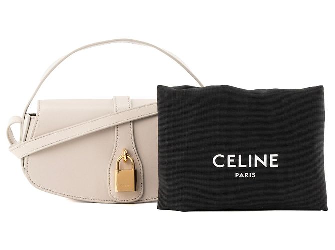 Céline CELINE - Tabou Celine Schultertasche aus beigem Glattleder - Ansicht 8