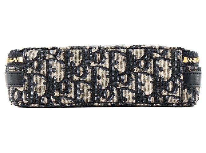 Autre Marque DIOR - Borsa a tracolla 30 Montaigne Pouch Dior in tela Dior Oblique blu navy e beige - vista 4
