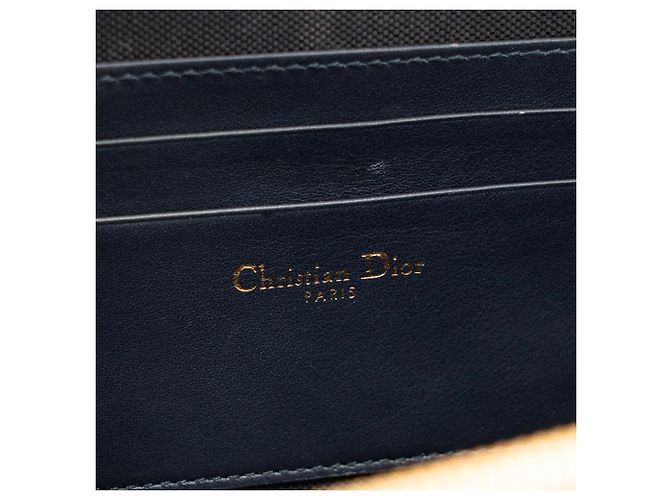 Autre Marque DIOR - Borsa a tracolla 30 Montaigne Pouch Dior in tela Dior Oblique blu navy e beige - vista 6
