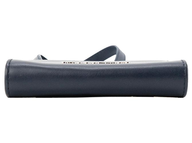 JACQUEMUS - Portafoglio a tracolla Jacquemus in pelle liscia blu navy - vista 4