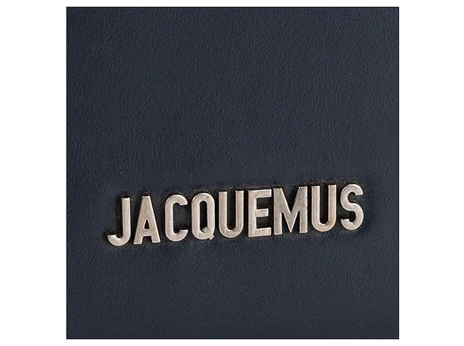 JACQUEMUS - Portafoglio a tracolla Jacquemus in pelle liscia blu navy - vista 5