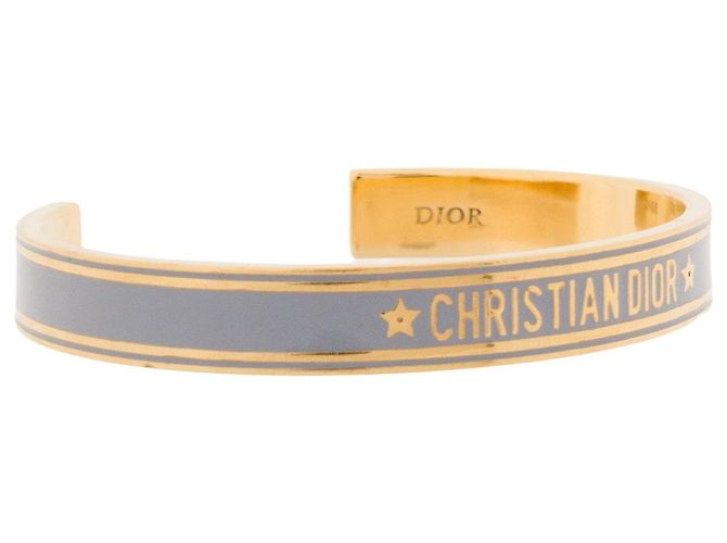 Autre Marque DIOR - Bracciale rigido Code Dior in metallo dorato e smalto blu - vista 2