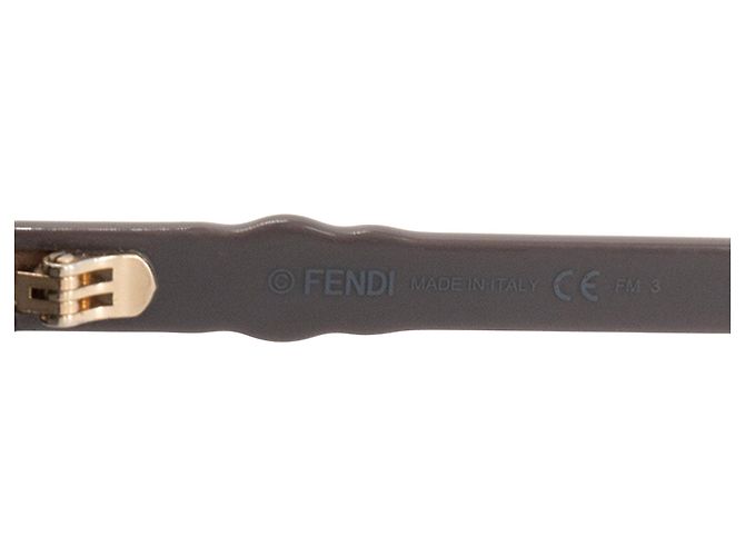 FENDI - Occhiali da sole Fendi in acetato nero e grigio Marrone - vista 6