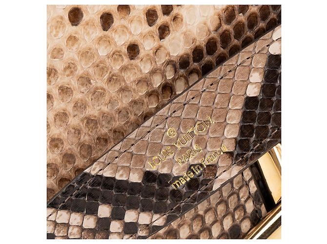 LOUIS VUITTON - Louis Vuitton Twist Wallet On Chain Schultertasche aus braunem Python-Exotenleder - Ansicht 5