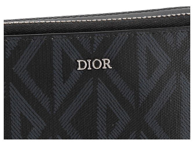 DIOR - Borsa a tracolla Messenger CD Diamonds Dior in tela rivestita nero e grigio - vista 5