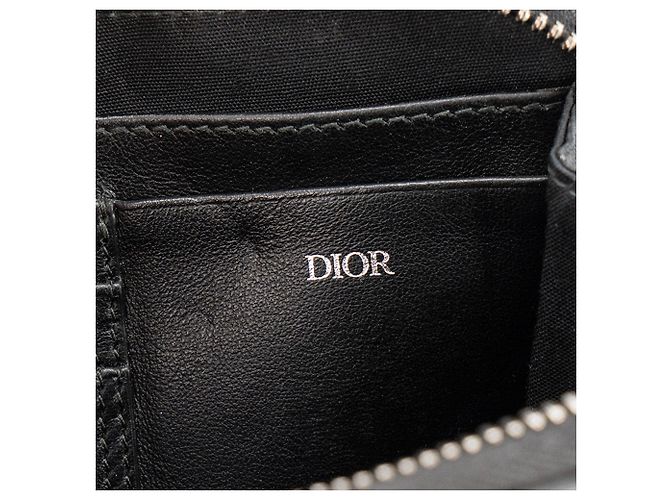 DIOR - Borsa a tracolla Messenger CD Diamonds Dior in tela rivestita nero e grigio - vista 6