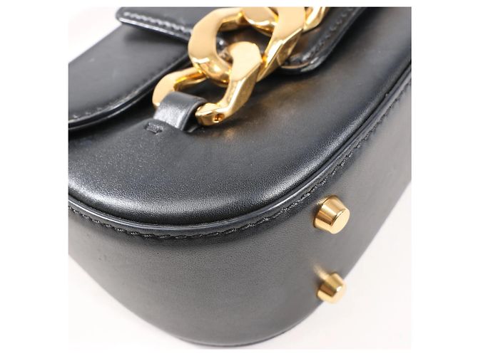 Borsa a tracolla in pelle VLogo Valentino Garavani in Black Nero - vista 10