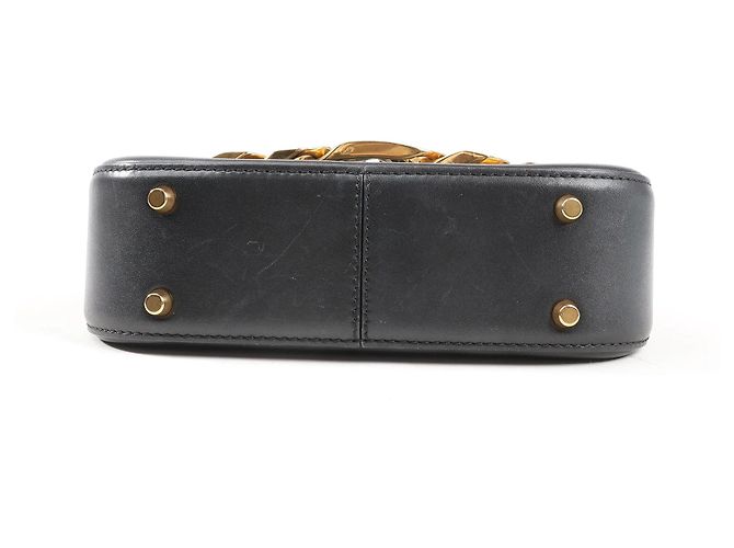 Borsa a tracolla in pelle VLogo Valentino Garavani in Black Nero - vista 8