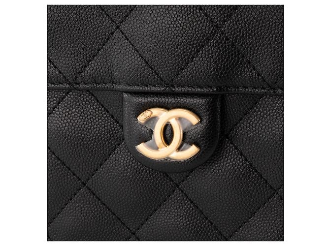 CHANEL - Borsa a tracolla Chanel 25 Large in pelle caviar nera Nero - vista 6
