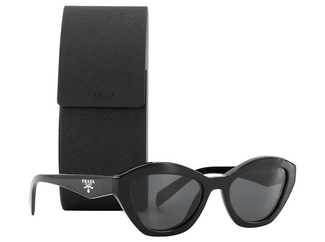 PRADA - Óculos de sol Prada em plástico preto - vista 6