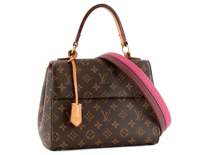 LOUIS VUITTON - Borsa a tracolla Louis Vuitton Cluny BB in tela monogram coated Marrone - vista 2