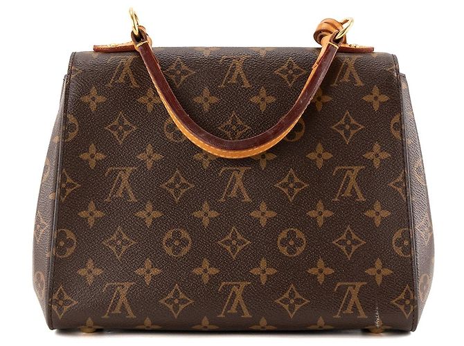 LOUIS VUITTON - Borsa a tracolla Louis Vuitton Cluny BB in tela monogram coated Marrone - vista 3