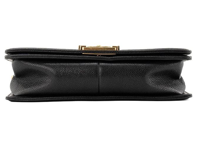 CHANEL - Borsa a tracolla Chanel Boy medium in pelle caviar nera Nero - vista 4