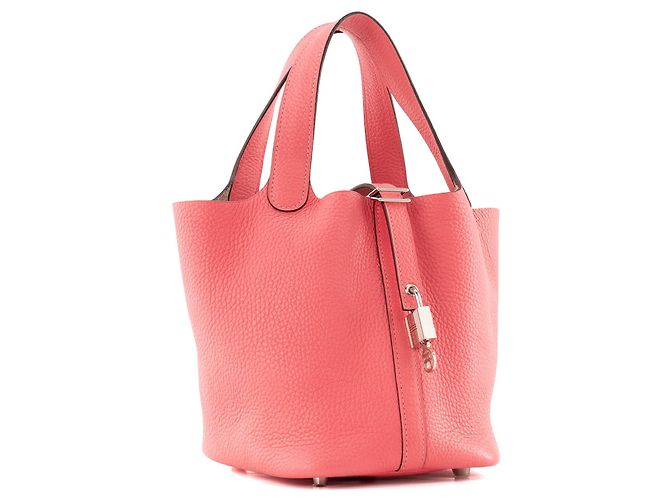 HERMÈS - Borsa a mano Hermès Picotin 18 in pelle clémence rose azalée Rosa - vista 2
