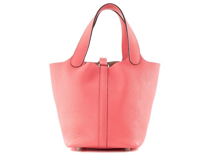 HERMÈS - Borsa a mano Hermès Picotin 18 in pelle clémence rose azalée Rosa - vista 3