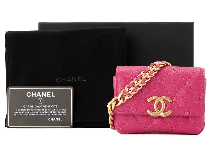 CHANEL - Borsa cintura Melody Chanel in pelle caviar rosa (T85) - vista 10