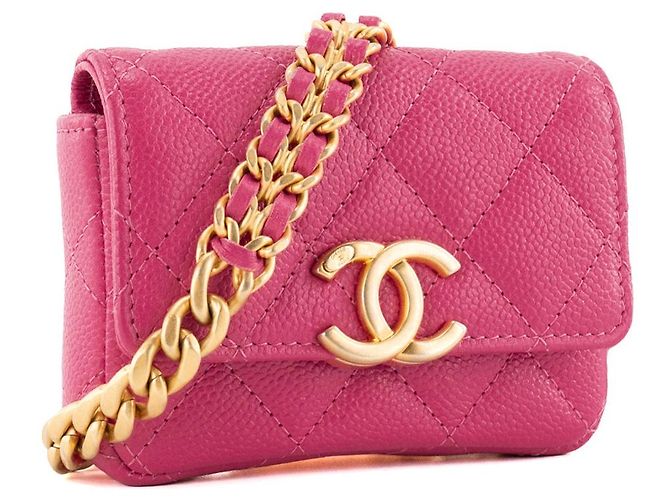 CHANEL - Borsa cintura Melody Chanel in pelle caviar rosa (T85) - vista 2