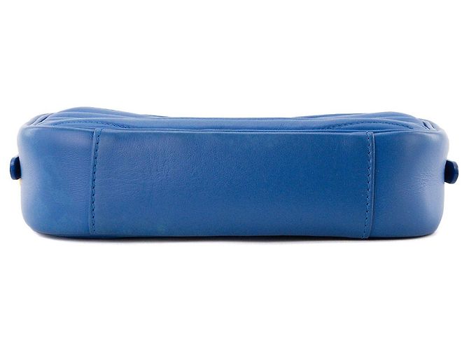 LOUIS VUITTON - Borsa a tracolla New Wave Louis Vuitton in pelle liscia blu - vista 4