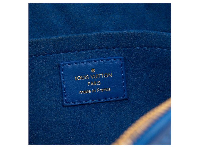 LOUIS VUITTON - Borsa a tracolla New Wave Louis Vuitton in pelle liscia blu - vista 5