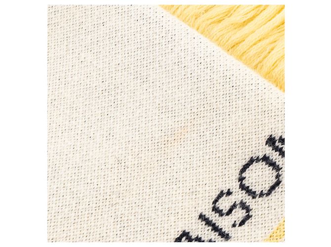 JACQUEMUS - Sciarpa Jacquemus Liga in lana beige e gialla - vista 5