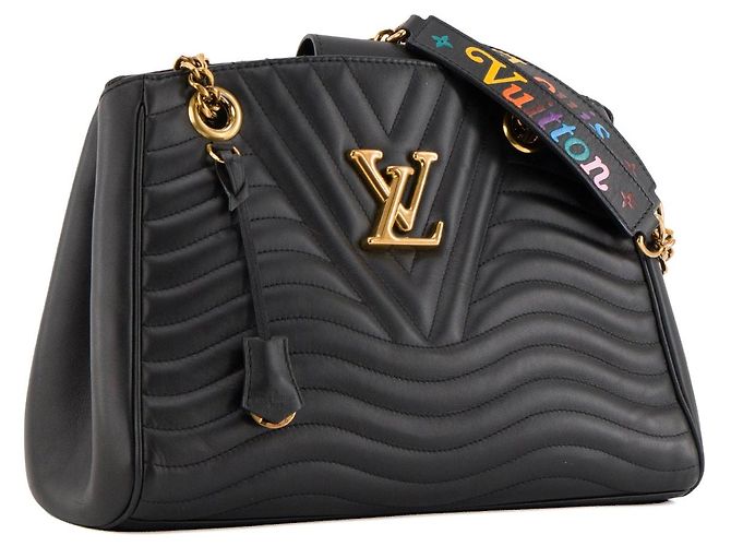 LOUIS VUITTON - Borsa a tracolla New Wave Louis Vuitton in pelle liscia nera Nero - vista 2