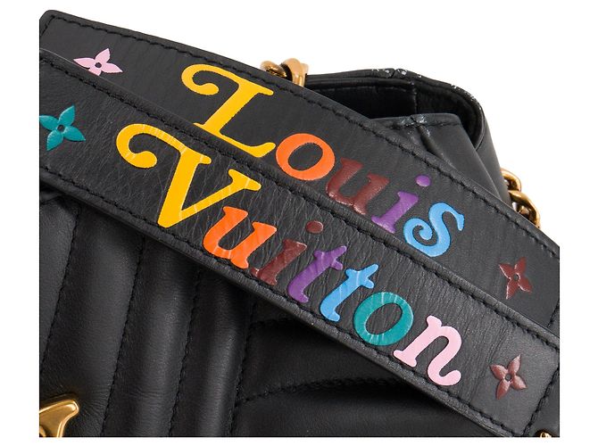 LOUIS VUITTON - Borsa a tracolla New Wave Louis Vuitton in pelle liscia nera Nero - vista 6