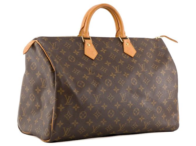 LOUIS VUITTON - Borsa a mano Louis Vuitton Speedy 40 in tela monogram recubierta Marrone - vista 2