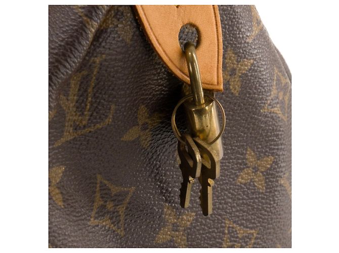LOUIS VUITTON - Borsa a mano Louis Vuitton Speedy 40 in tela monogram recubierta Marrone - vista 7