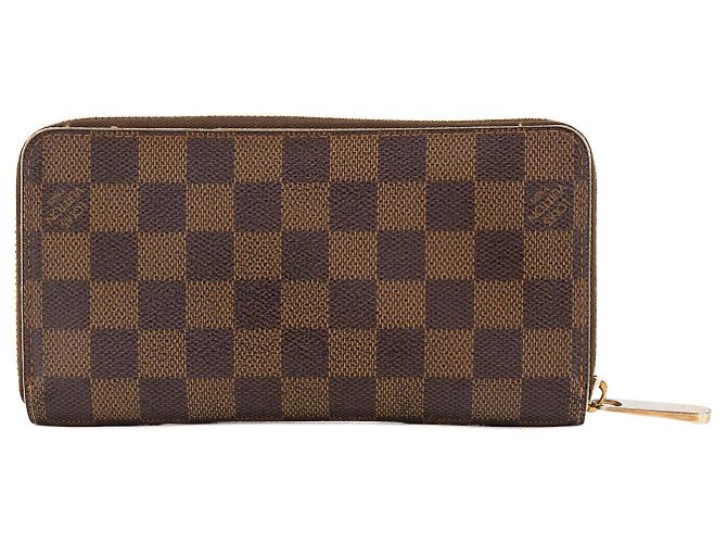 LOUIS VUITTON - Cartera Zippy Louis Vuitton en toile enduite damier ébène Castaño - vista 2