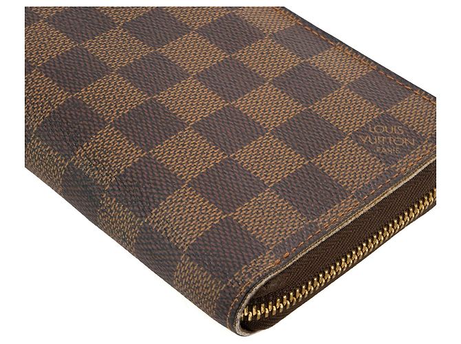 LOUIS VUITTON - Cartera Zippy Louis Vuitton en toile enduite damier ébène Castaño - vista 5