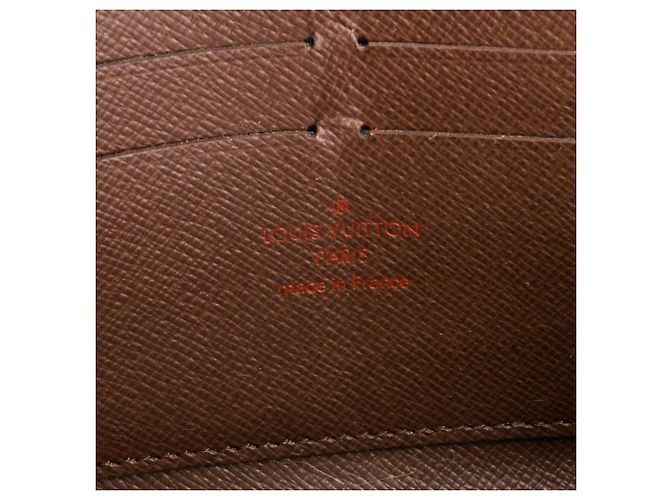 LOUIS VUITTON - Cartera Zippy Louis Vuitton en toile enduite damier ébène Castaño - vista 8