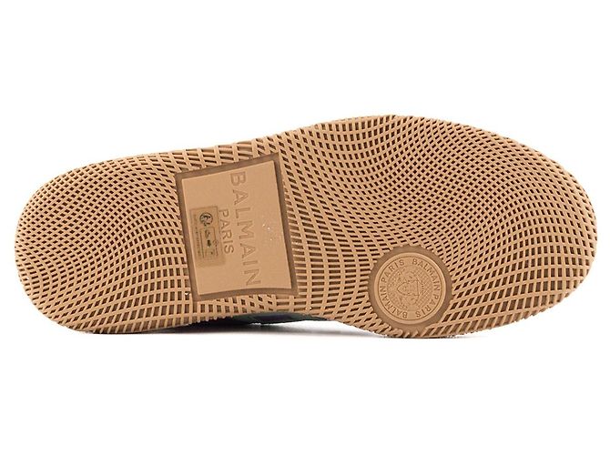 BALMAIN - Sneakers Swan Balmain in tela e camoscio multicolore (T38) - vista 3