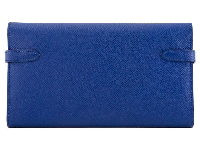 HERMÈS - Portafoglio Kelly Hermès in pelle epsom blu navy - vista 2