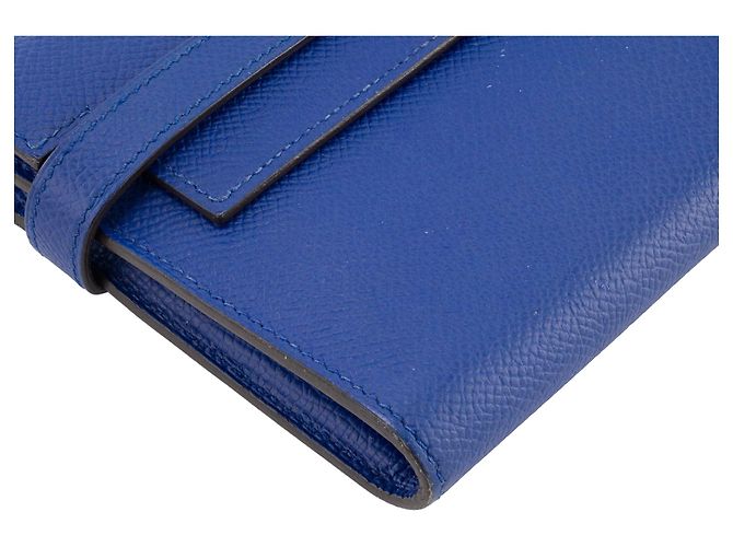 HERMÈS - Portafoglio Kelly Hermès in pelle epsom blu navy - vista 7