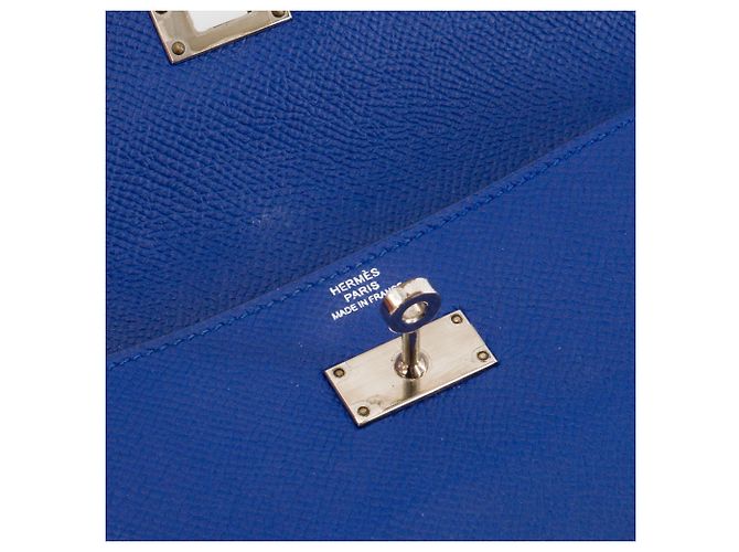 HERMÈS - Portafoglio Kelly Hermès in pelle epsom blu navy - vista 8