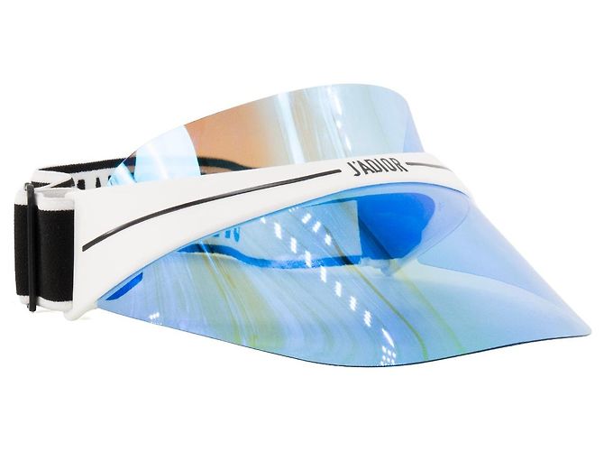 Autre Marque DIOR - Visiera DiorClub1 Dior in plastica blu e bianca (TU) Bianco - vista 2