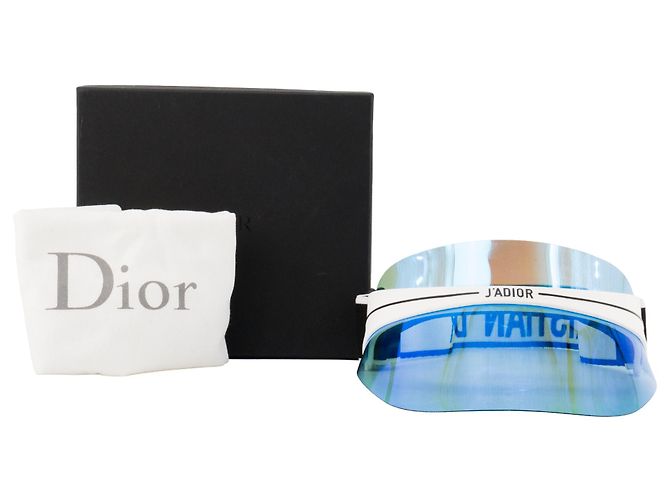 Autre Marque DIOR - Visiera DiorClub1 Dior in plastica blu e bianca (TU) Bianco - vista 6