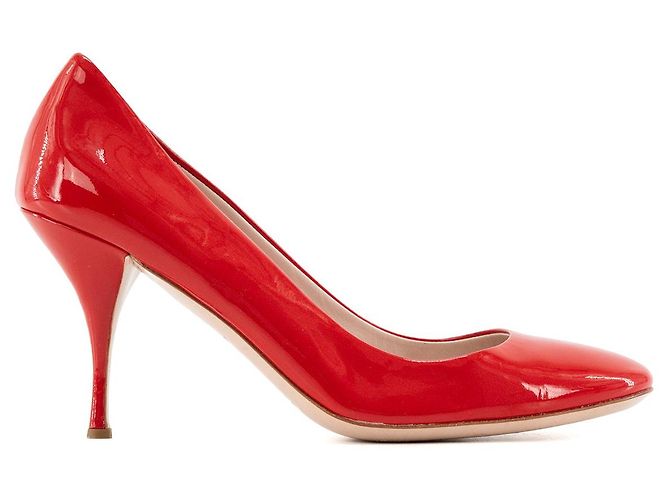 MIU MIU - Miu Miu Pumps aus rotem Lackleder (T37) - Ansicht 2