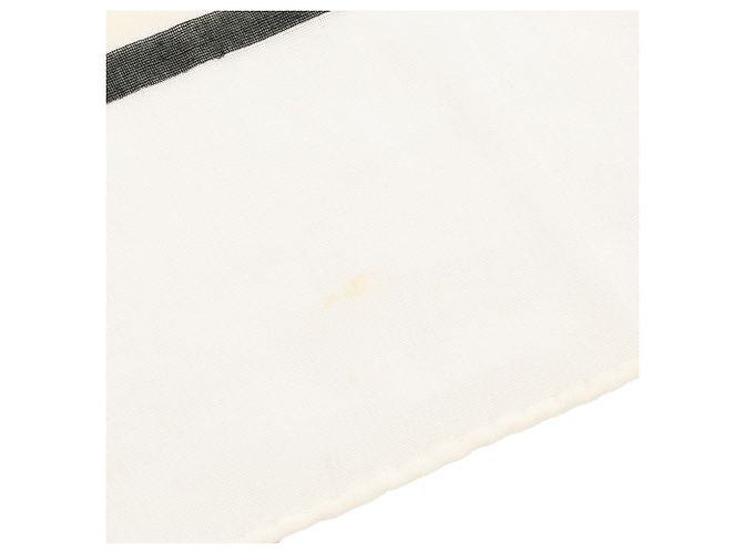 CHANEL - Lenço Chanel em algodão amarelo e branco Bege - vista 4
