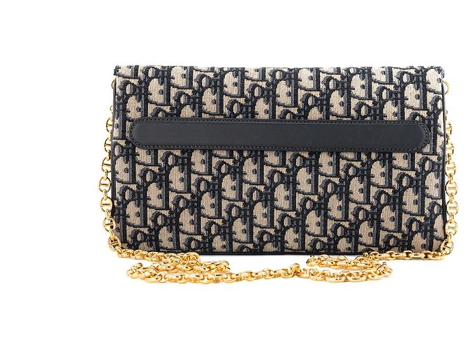 Autre Marque DIOR - Sac à bandoulière 30 Montaigne Dior en toile Dior Oblique bleu marine Navy blue - view 3