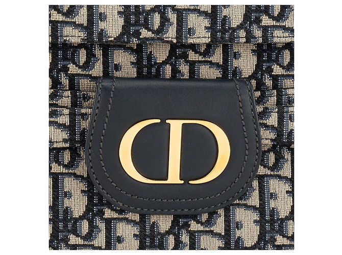 Autre Marque DIOR - Sac à bandoulière 30 Montaigne Dior en toile Dior Oblique bleu marine Navy blue - view 5