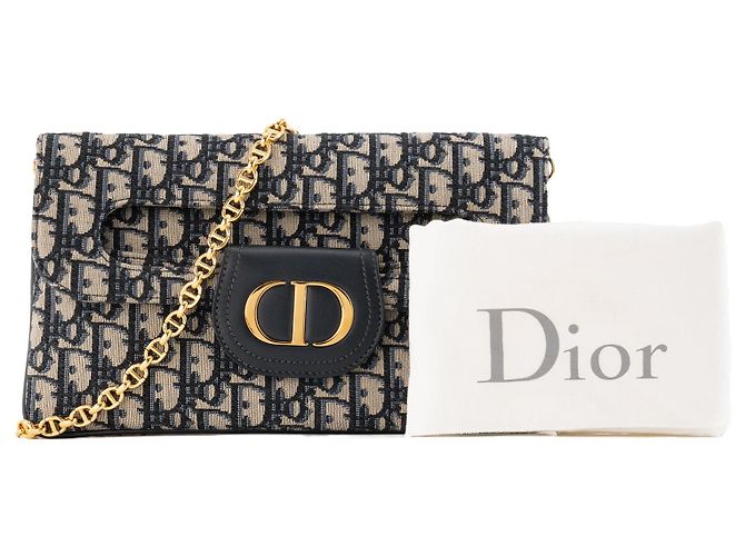 Autre Marque DIOR - Sac à bandoulière 30 Montaigne Dior en toile Dior Oblique bleu marine Navy blue - view 9