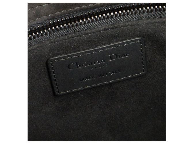 Autre Marque DIOR - Borsa a tracolla Lady Dior medium Dior in pelle cannage full black Nero - vista 8