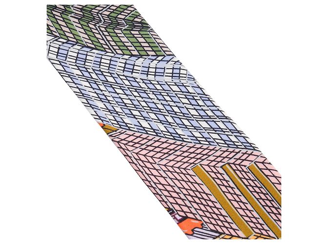HERMÈS - Twilly Pantin City Hermès in seta multicolore - vista 2